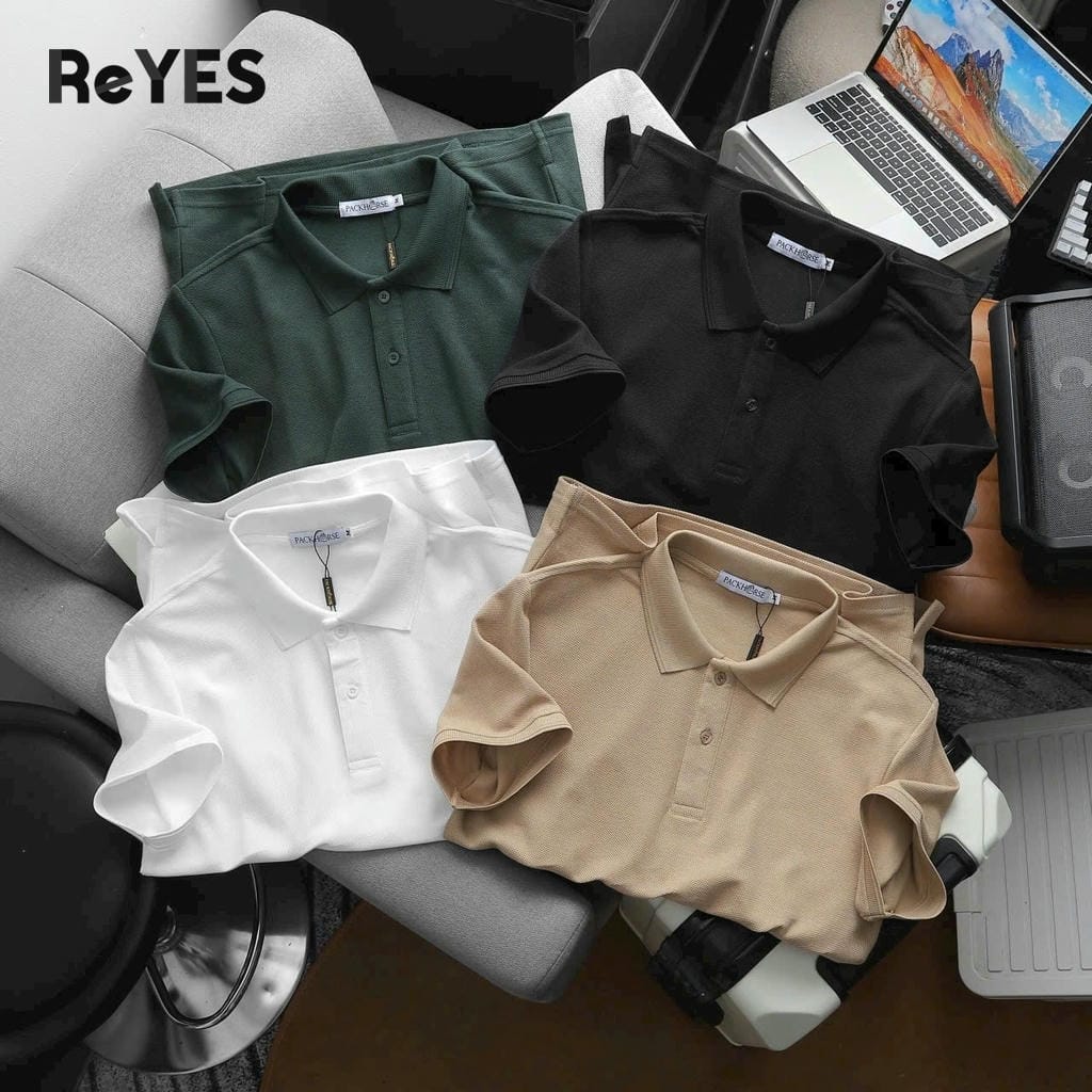 Áo polo nam ReYES RSP038 tay ngắn chất vải cá cao cấp co giãn 4 chiều form regular tôn dáng lịch lãm - Ảnh 6