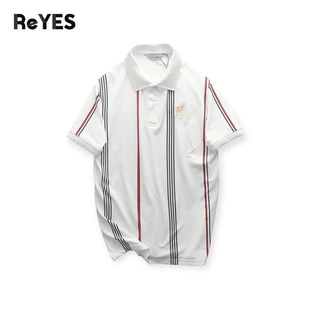 Áo polo nam sọc dọc chất cá sấu lạnh form regular mặc đi làm đi chơi ReYES RSP015 màu trắng, đen, rêu - Ảnh 9