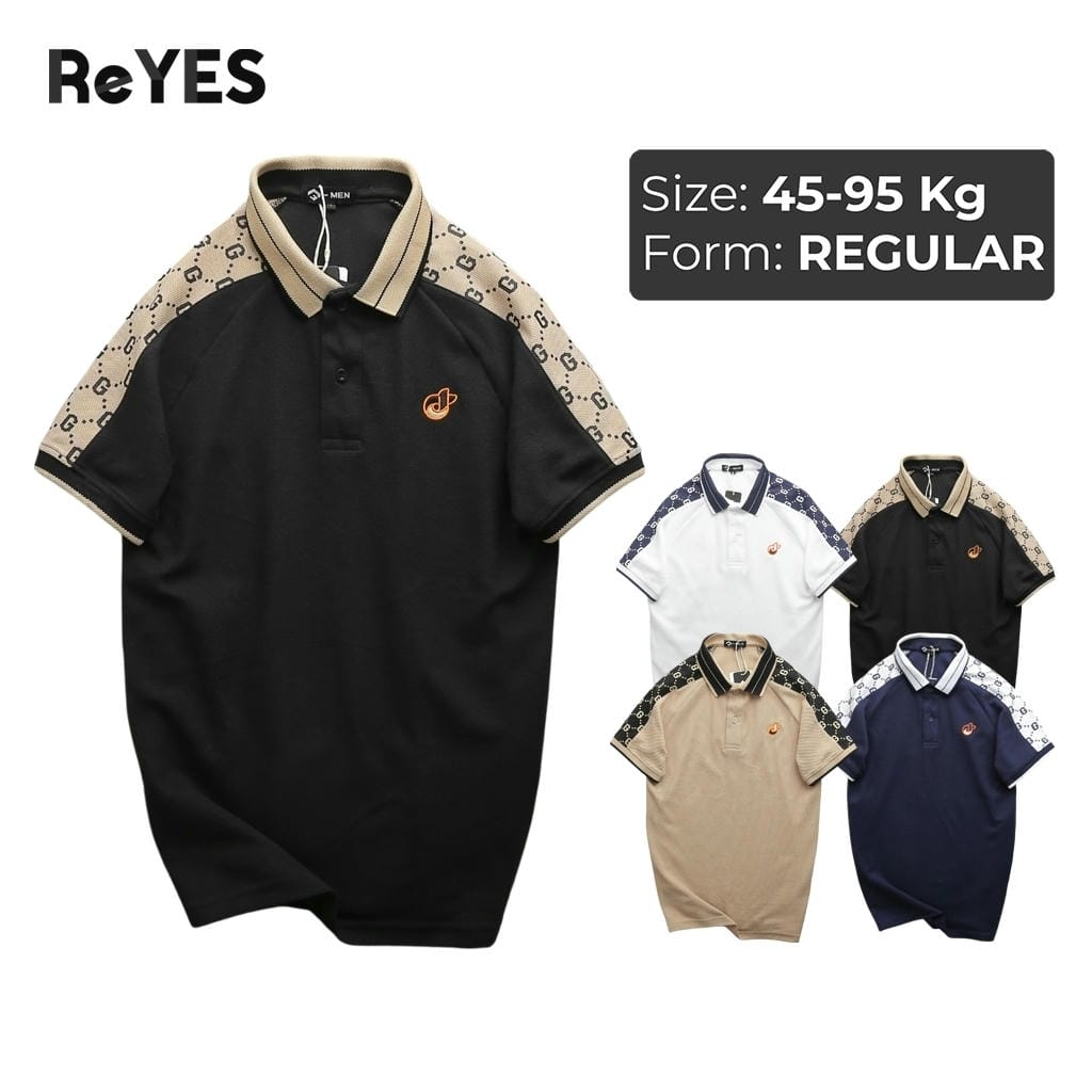 Áo polo nam tay ngắn ReYES RSP049 vải cá sấu lạnh thoáng mát form regular đi làm đi chơi, có big size