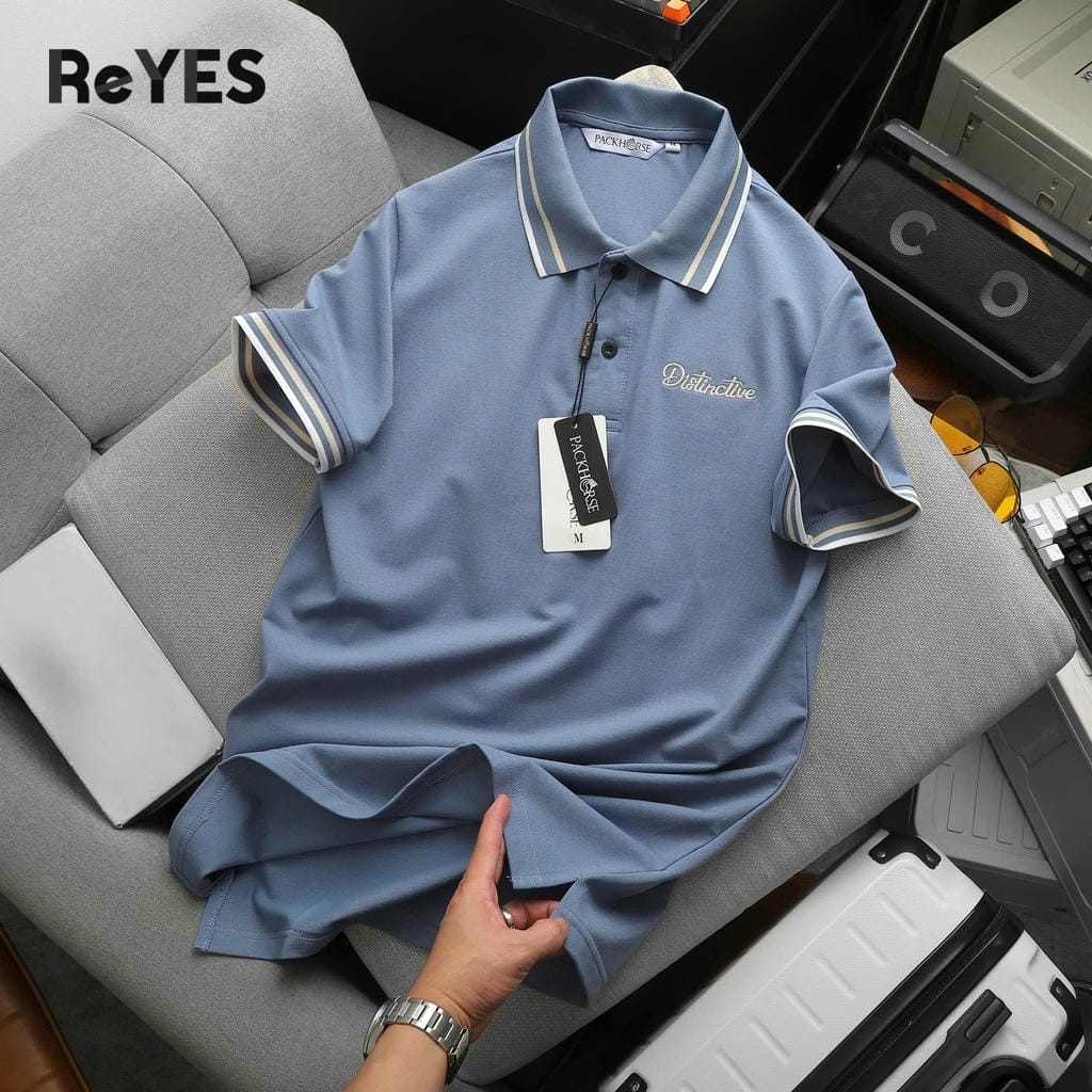 Áo polo nam tici cá sấu regular – ReYES RSP022, cổ bẻ phối viền, đi làm đi chơi, có big size - Ảnh 6