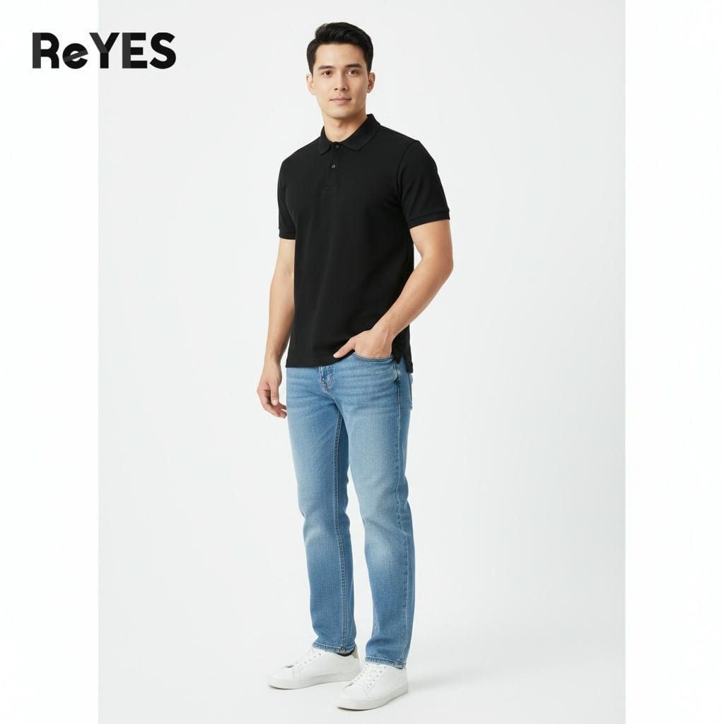 Áo polo nam trơn ReYES RSP038 cao cấp chất vải cá co giãn 4 chiều, áo thun nam có cổ form regular thấm hút mồ hôi - Ảnh 3