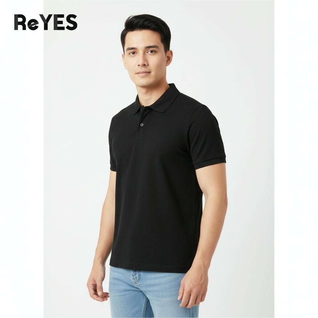 Áo polo nam trơn ReYES RSP038 cao cấp chất vải cá co giãn 4 chiều, áo thun nam có cổ form regular thấm hút mồ hôi - Ảnh 4