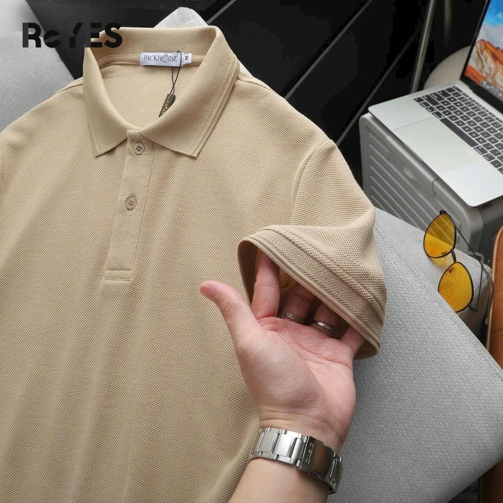 Áo polo nam trơn ReYES RSP038 cao cấp chất vải cá co giãn 4 chiều, áo thun nam có cổ form regular thấm hút mồ hôi - Ảnh 8