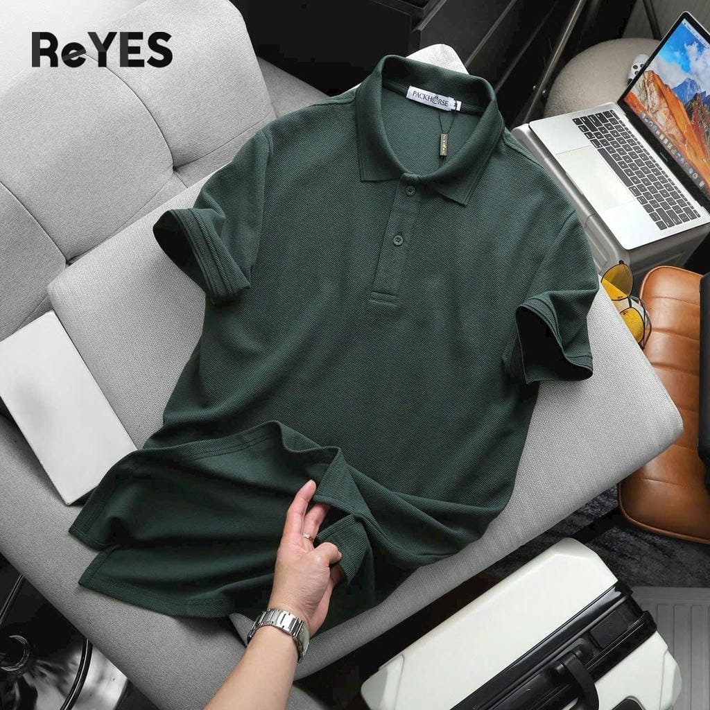 Áo polo nam trơn ReYES RSP038 cao cấp chất vải cá co giãn 4 chiều, áo thun nam có cổ form regular thấm hút mồ hôi - Ảnh 9