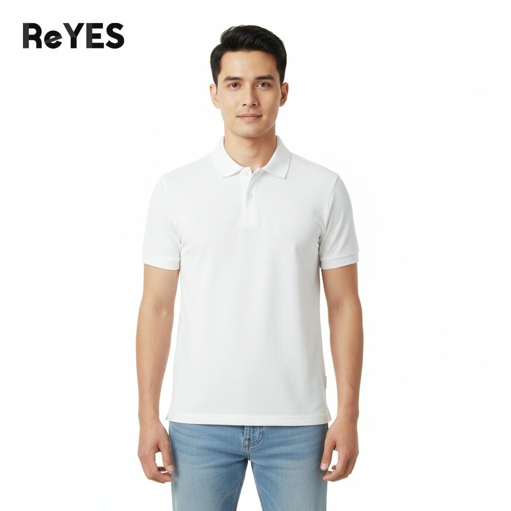 Áo polo nam trơn ReYES RSP038 vảy cá co giãn 4 chiều, regular fit lịch sự đi làm/đi chơi, có big size - Ảnh 3