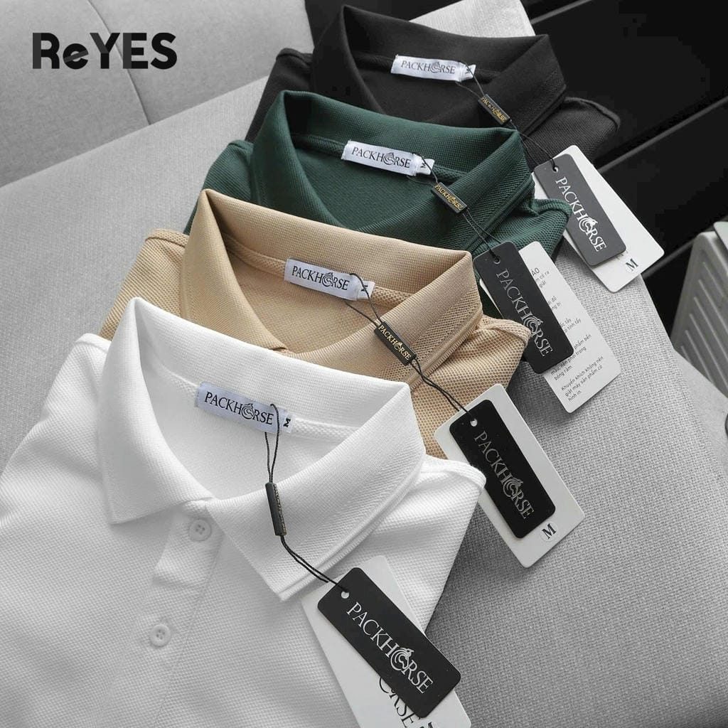 Áo polo nam trơn ReYES RSP038 vảy cá co giãn 4 chiều, regular fit lịch sự đi làm/đi chơi, có big size - Ảnh 7