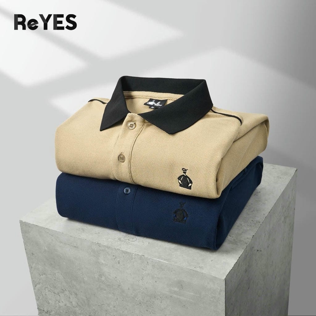 Áo polo nam trung niên big size vải cá sấu, phong cách lịch sự cho bố ReYES RSP012, màu xanh đen, be - Ảnh 7
