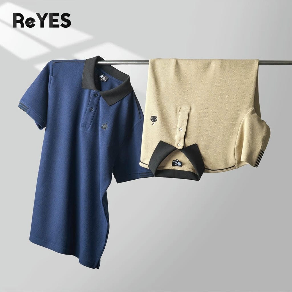 Áo polo nam trung niên big size vải cá sấu, phong cách lịch sự cho bố ReYES RSP012, màu xanh đen, be - Ảnh 8