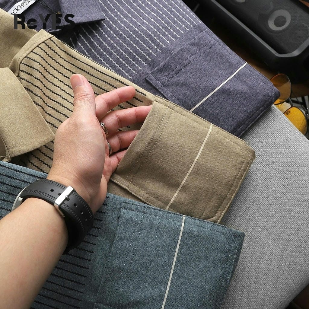 Áo polo nam trung niên cao cấp cotton muối có túi – mát, lịch sự, che bụng, big size ReYES RCP003 - Ảnh 5
