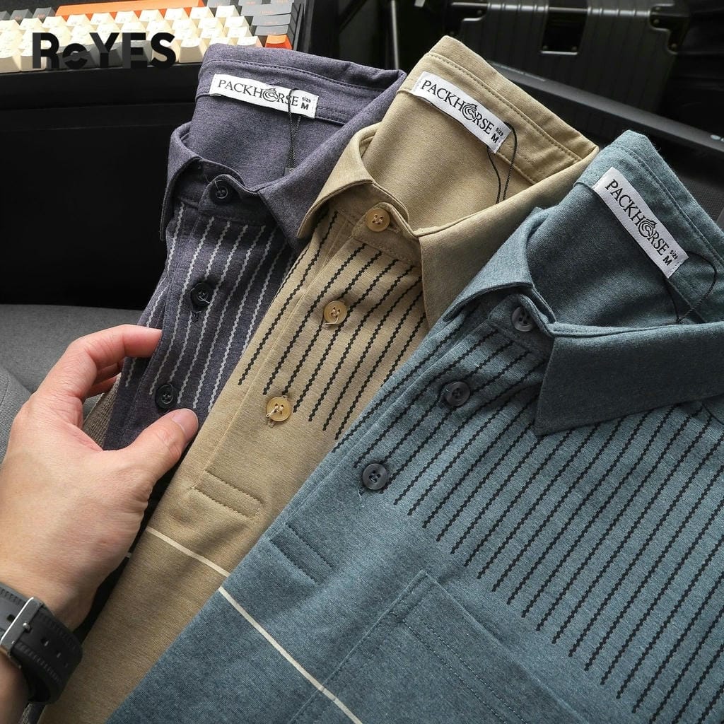 Áo polo nam trung niên cao cấp cotton muối có túi – mát, lịch sự, che bụng, big size ReYES RCP003 - Ảnh 7