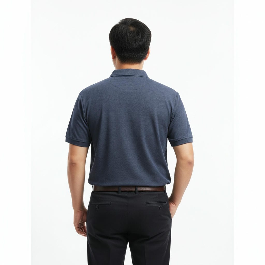 Áo polo nam trung niên cao cấp ReYES RCP009 – áo thun nam trung niên có cổ, cotton muối, có big size - Ảnh 4