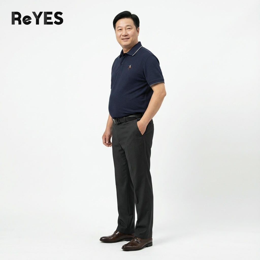 Alternative view of Áo Polo Nam Trung Niên Cao Cấp ReYES RSP013 – Vải Cá Sấu Thoáng Mát, Form Regular Dễ Phối