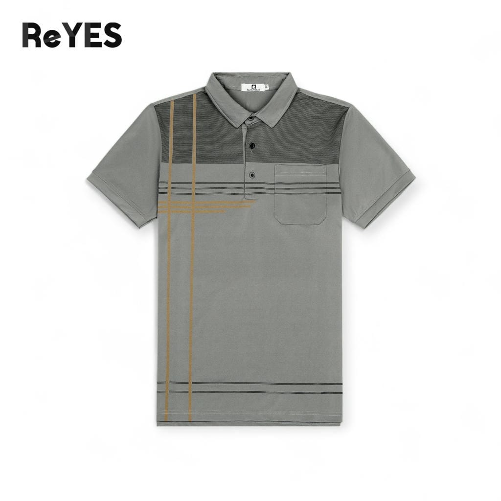 Áo polo nam trung niên có túi kẻ sọc cao cấp – áo phông nam trung niên mát, Polo ReYES RSP087, có big size - Ảnh 9