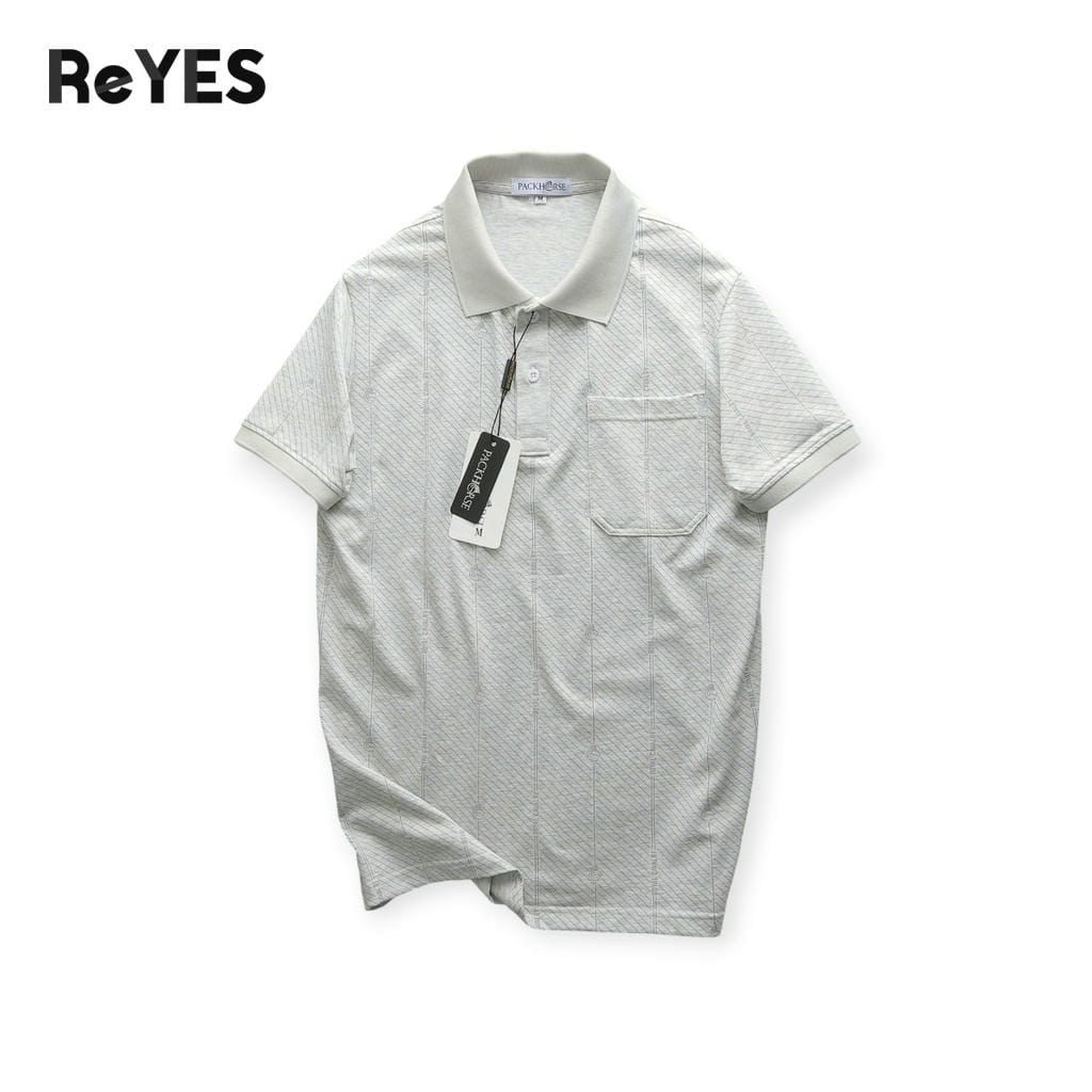 Áo polo nam trung niên có túi ngực tiện lợi, áo thun có cổ cho bố vải cotton muối cao cấp ReYES RCP007 có big size - Ảnh 9