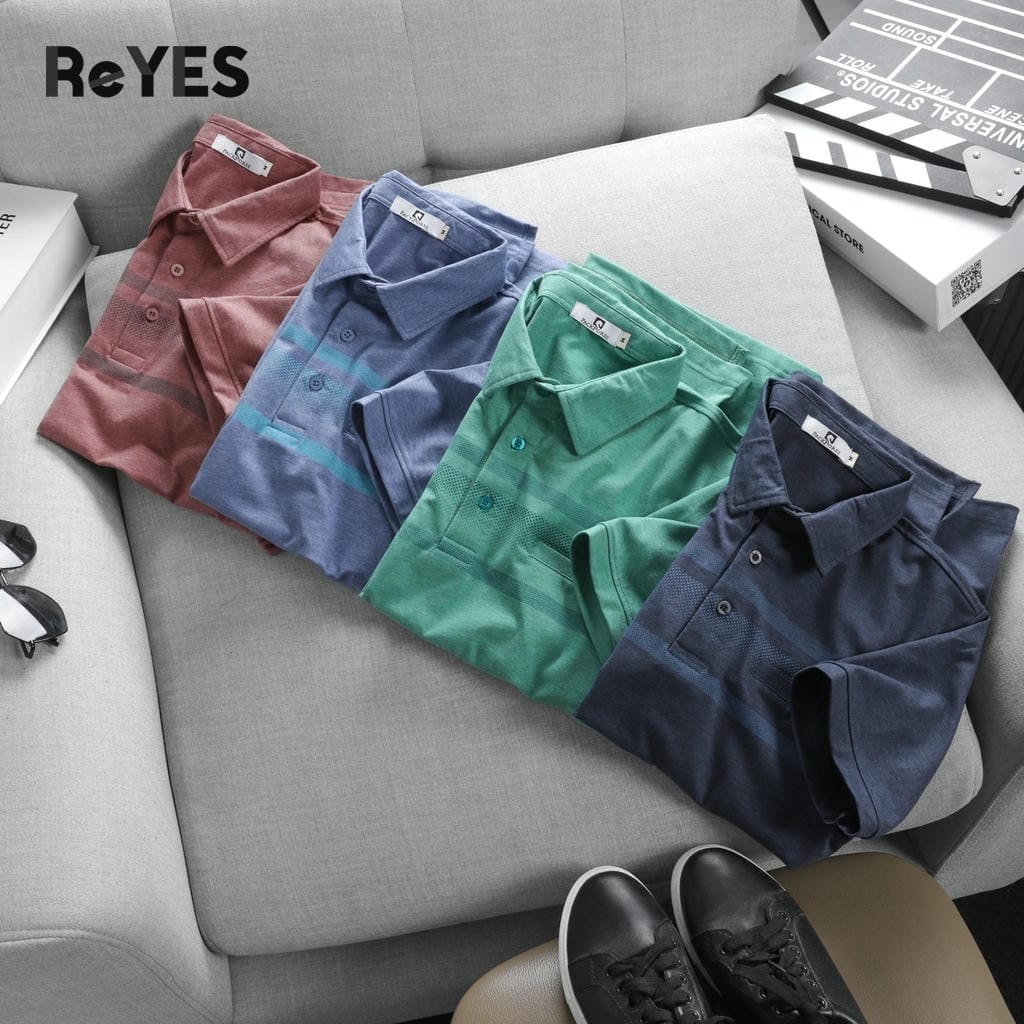 Áo polo nam trung niên ReYES RCP009 cao cấp, chất cotton muối thoáng mát co giãn, áo cho bố, có big size - Ảnh 3