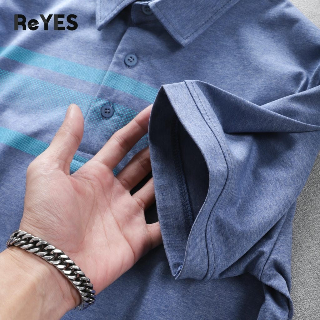 Áo polo nam trung niên ReYES RCP009 cao cấp, chất cotton muối thoáng mát co giãn, áo cho bố, có big size - Ảnh 5