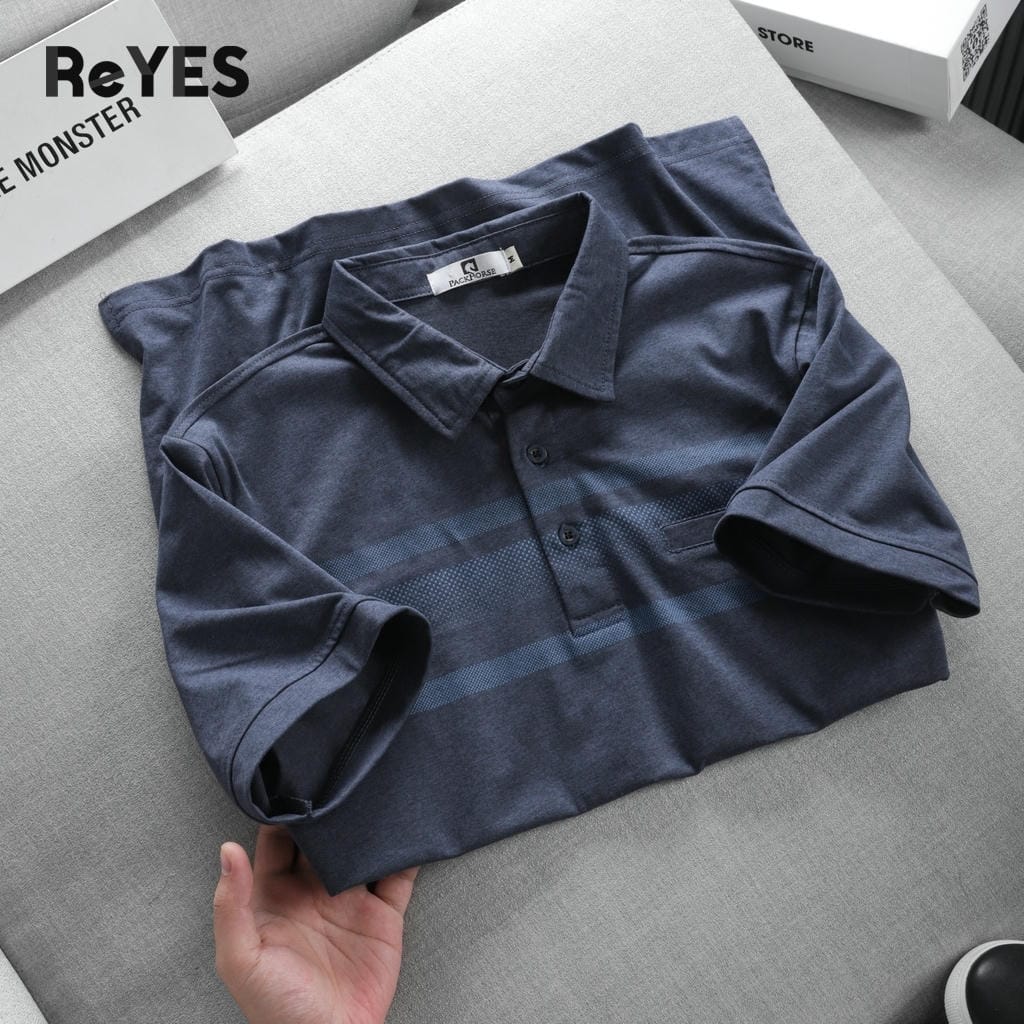 Áo polo nam trung niên ReYES RCP009 cao cấp, chất cotton muối thoáng mát co giãn, áo cho bố, có big size - Ảnh 6