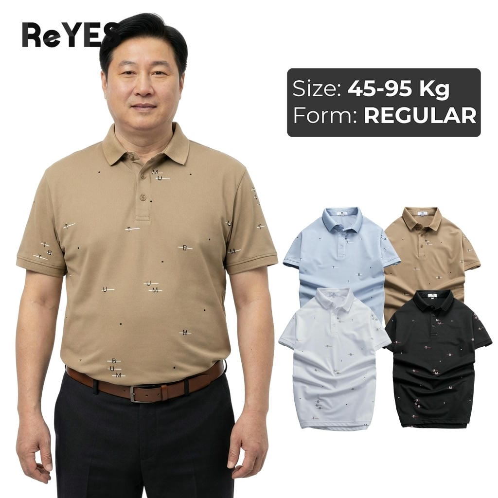 Áo Polo Nam Trung Niên ReYES RSP083 Cao Cấp, Thun Cá Sấu Lạnh Co Giãn 4 Chiều, Lịch Sự Cho Người Bụng To