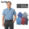 Áo polo nam trung niên sọc nhỏ có túi – cotton cao cấp, thoáng mát cho bố ReYES RCP004 màu xanh, xám, đỏ