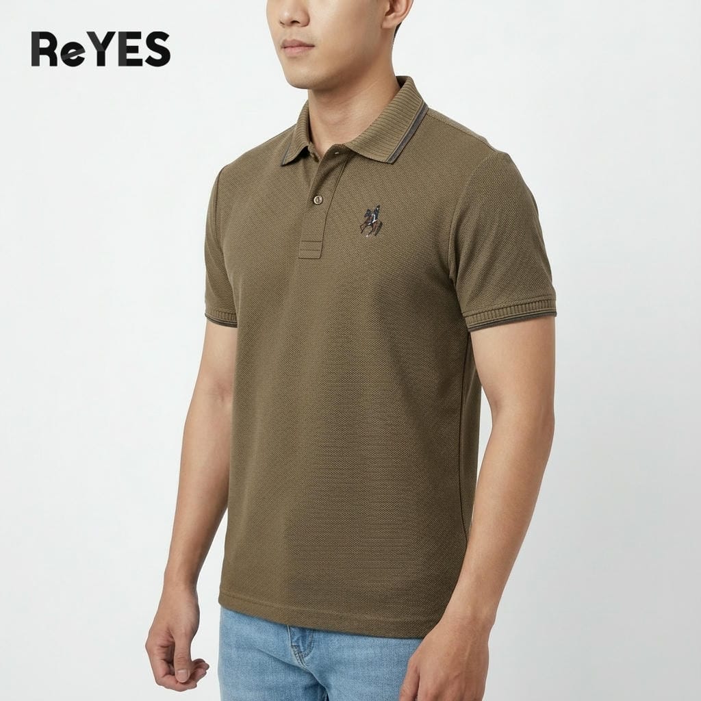 Áo polo nam vải cá sấu vảy cá cao cấp form regular co giãn thoáng mát sang trọng ReYES RSP013 - Ảnh 3