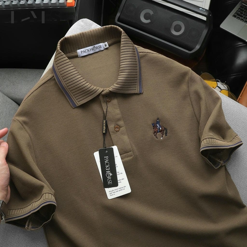 Áo polo nam vải cá sấu vảy cá cao cấp form regular co giãn thoáng mát sang trọng ReYES RSP013 - Ảnh 8