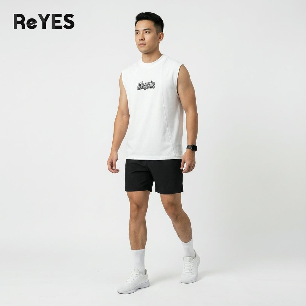 Alternative view of Áo sát nách nam ReYES RBL004 tanktop nam thun cotton co giãn 2 chiều áo ba lỗ nam mặc nhà đi chơi tập gym đủ size M-XXL