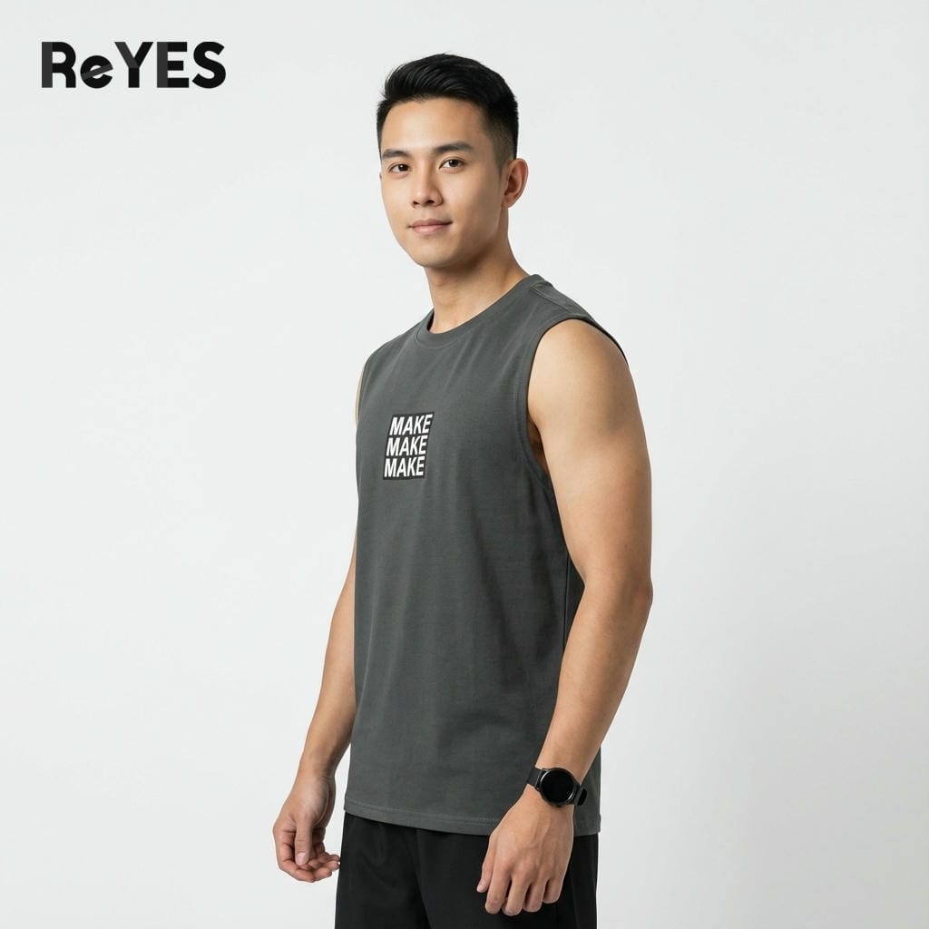 Áo sát nách nam tanktop ReYES RBL003 cotton khô co giãn áo thun ba lỗ nam tập gym mặc nhà thoáng mát - Ảnh 5