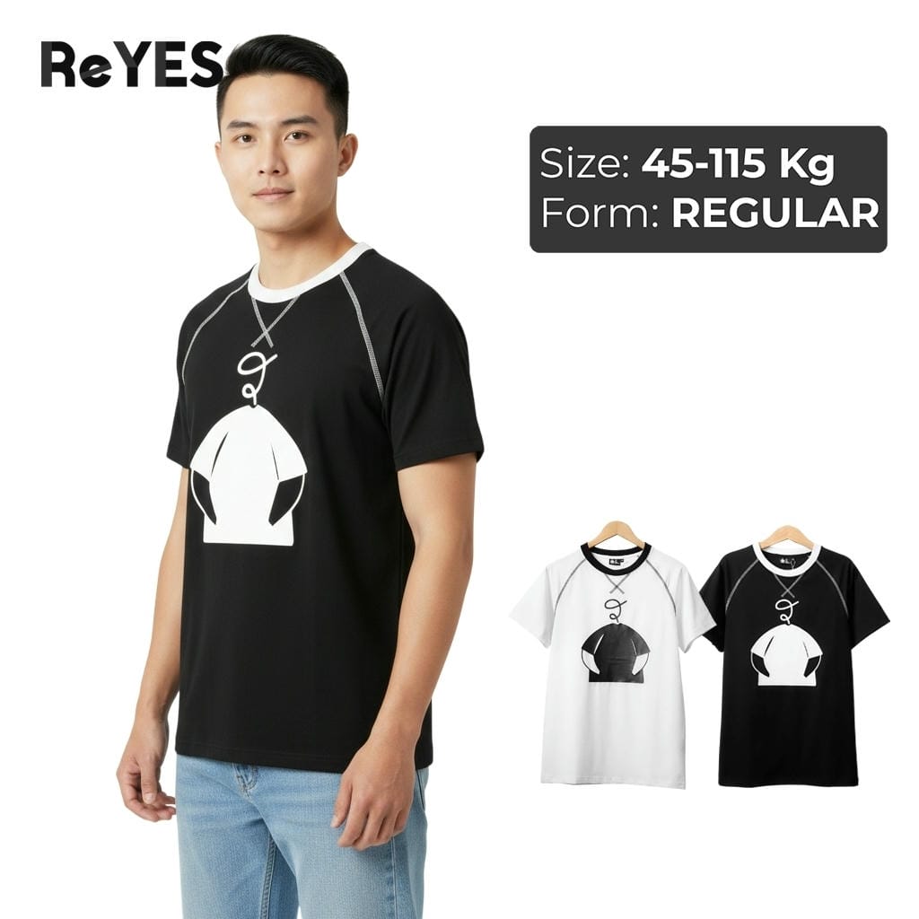 Áo thun nam big size cổ tròn cotton lụa co giãn 4 chiều form regular in hình thời trang size lớn M-4XL ReYES RTX005