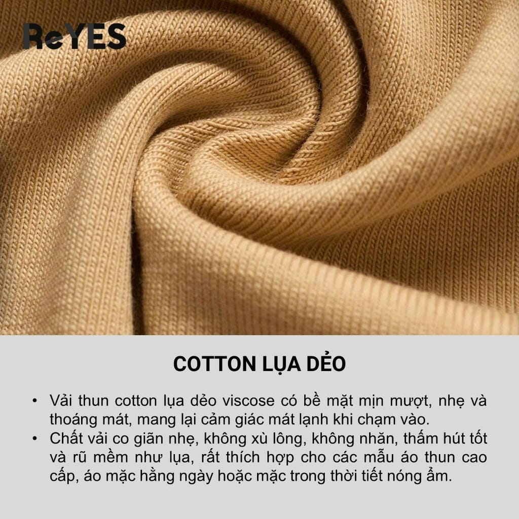 Alternative view of Áo thun nam big size cổ tròn form regular che bụng chất cotton lụa dẻo cao cấp mặc đi làm đi chơi ReYES RTX002
