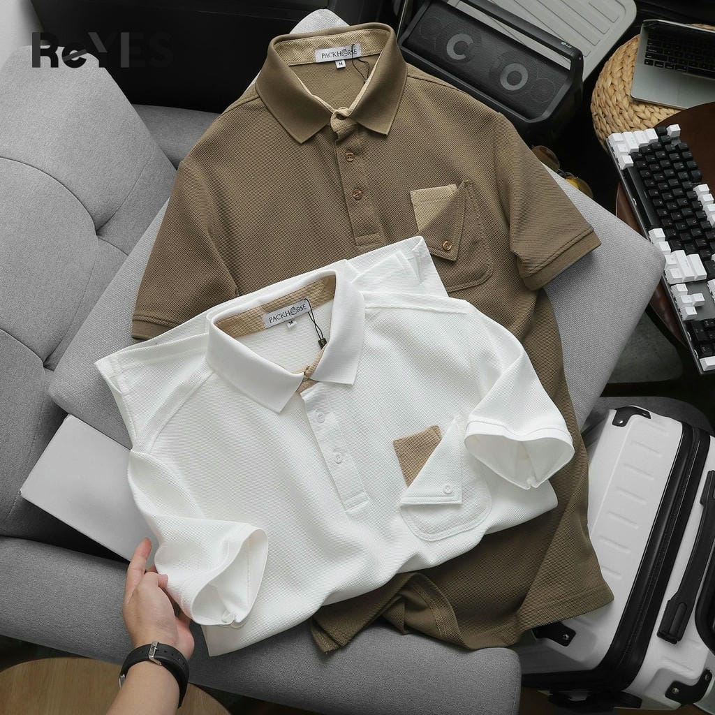 Áo thun nam có cổ polo cổ bẻ tay ngắn công sở vải cá sấu mát lịch sự ReYES RSP052, có big size - Ảnh 6