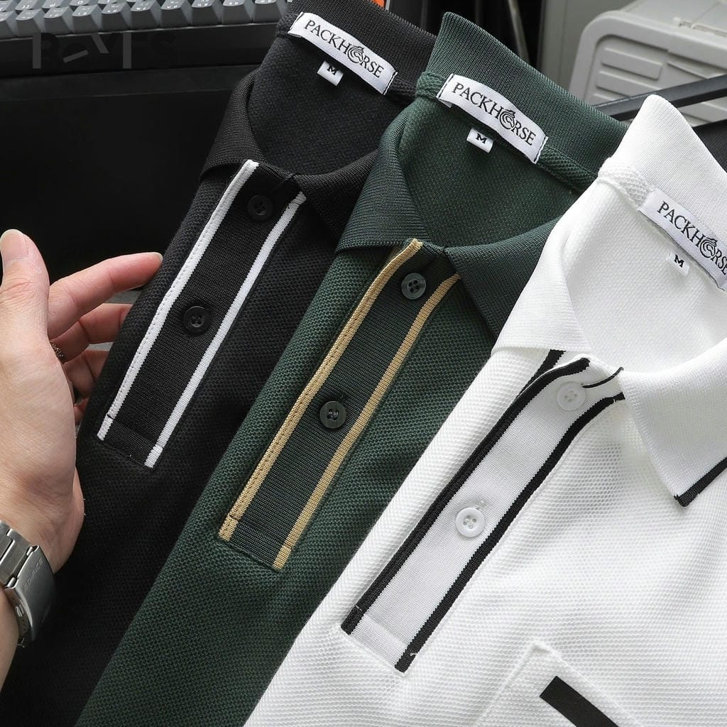 Áo thun nam có cổ polo ReYES RSP010 tay ngắn, chất cá sấu vảy cá dày dặn, có túi ngực tiện lợi, form regular basic - Ảnh 6