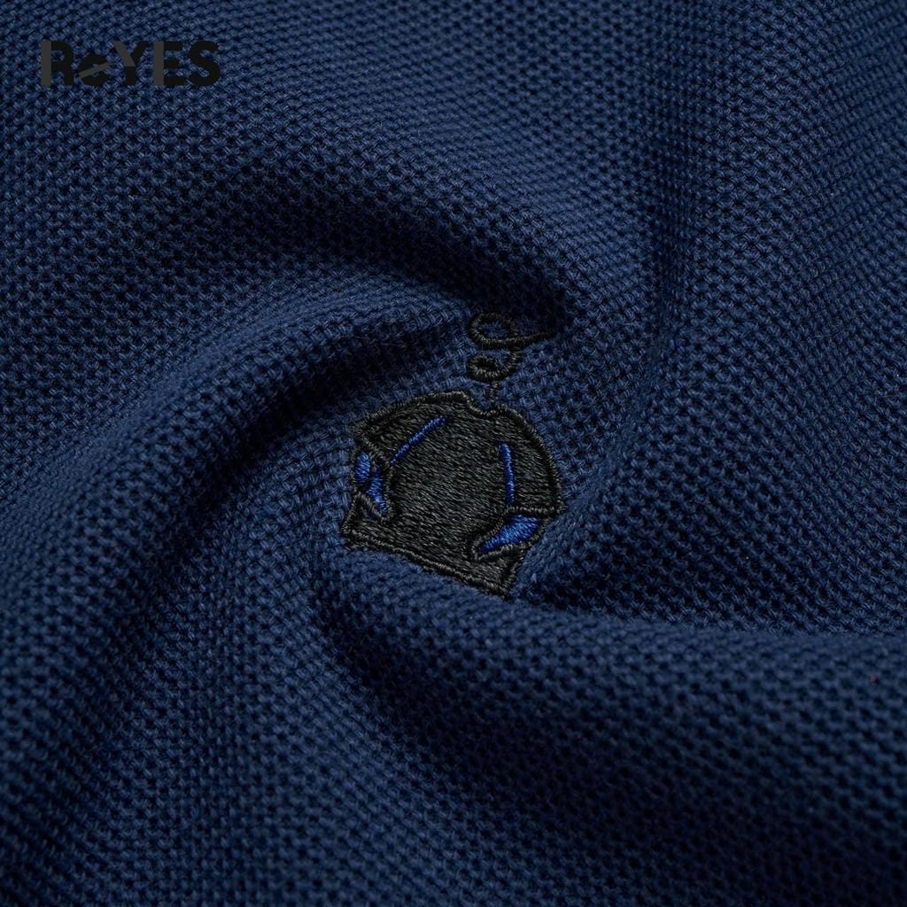 Áo thun nam có cổ polo ReYES RSP012 big size, áo polo nam basic chất cá sấu vảy cá, màu xanh đen, be - Ảnh 7
