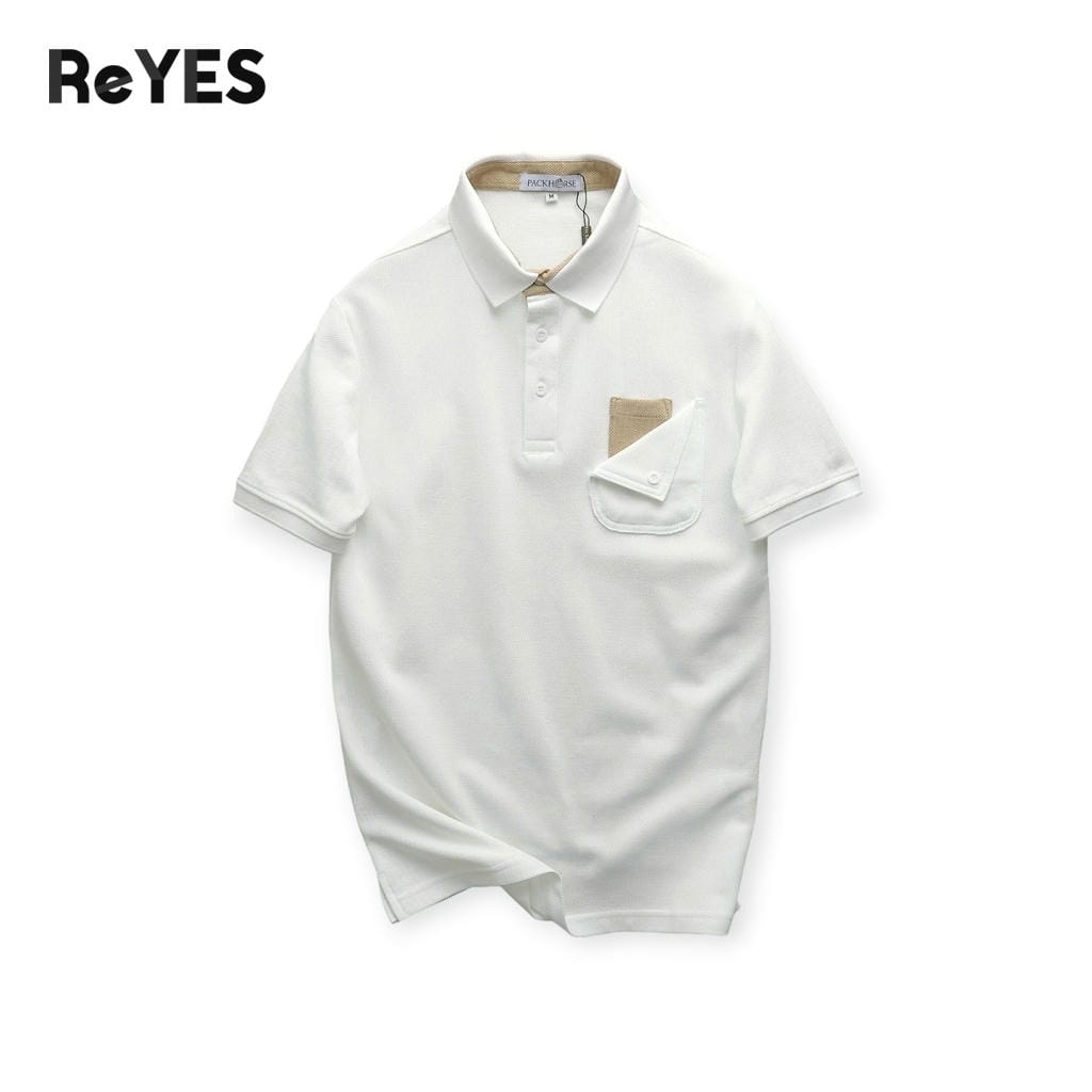 Áo thun nam có cổ polo ReYES RSP052 vải cá sấu dày dặn đứng form, kiểu dáng basic phối túi, mặc đi làm đi chơi - Ảnh 9