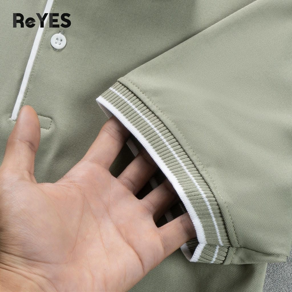 Áo thun nam có cổ ReYES RSP079 chất vải cá sấu mát mịn, co giãn thấm hút mồ hôi tốt, áo polo nam công sở basic - Ảnh 7