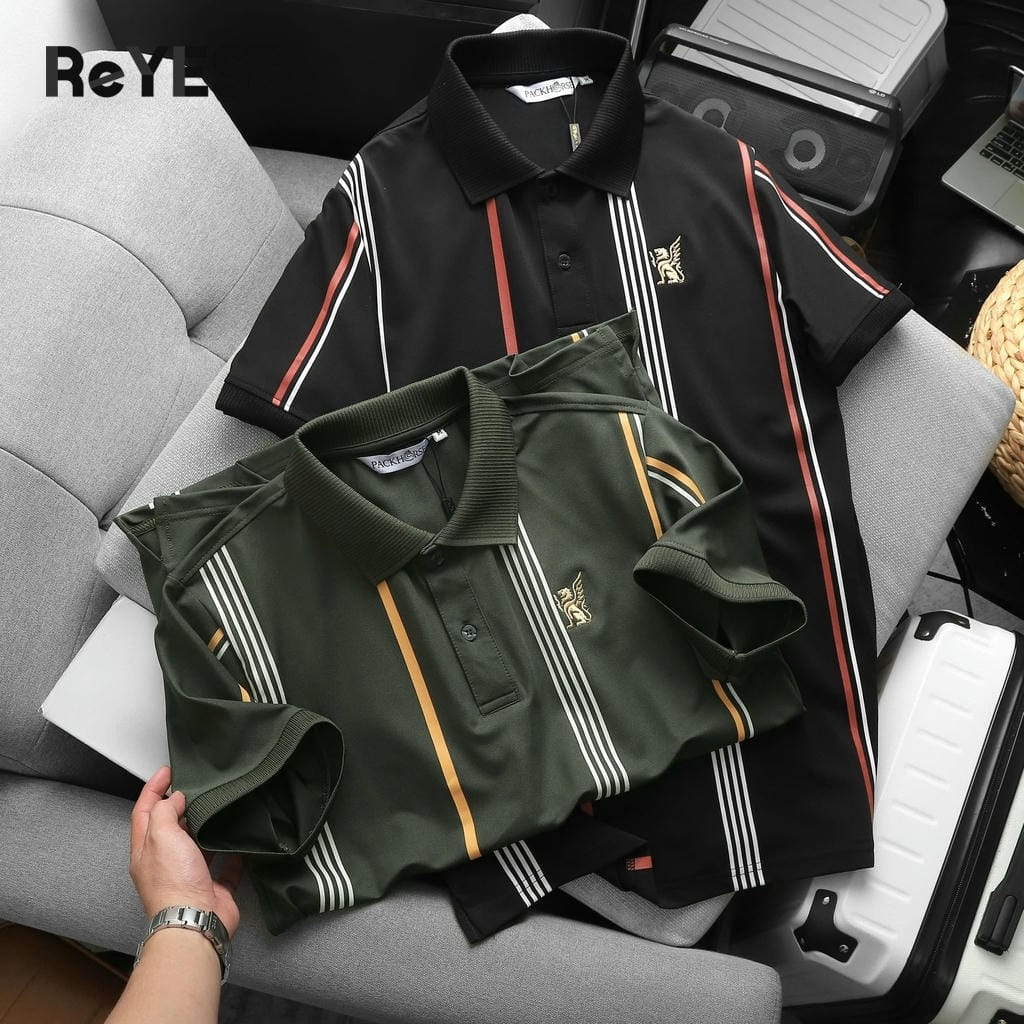Áo thun nam có cổ tay ngắn ReYES RSP015, kẻ sọc dọc đẹp, áo polo nam công sở lịch sự, trẻ trung ReYES RSP015 - Ảnh 5