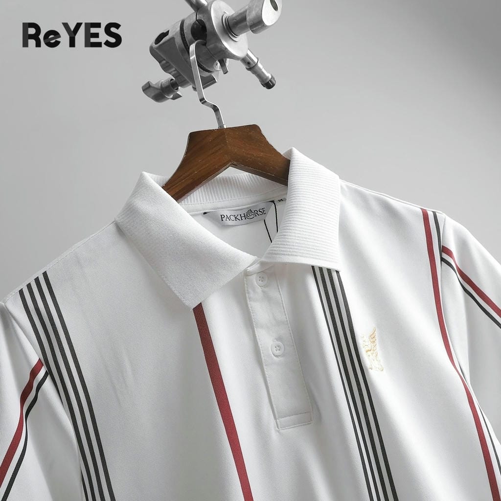 Áo thun nam có cổ tay ngắn ReYES RSP015, kẻ sọc dọc đẹp, áo polo nam công sở lịch sự, trẻ trung ReYES RSP015 - Ảnh 9