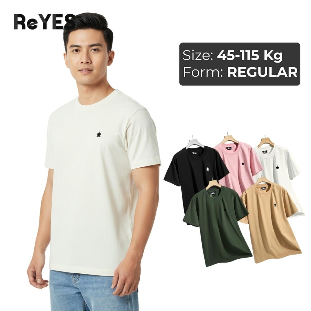 Áo thun nam cổ tròn Big Size Cotton lụa dẻo co giãn 4 chiều form regular basic trơn mát mịn ReYES RTX002