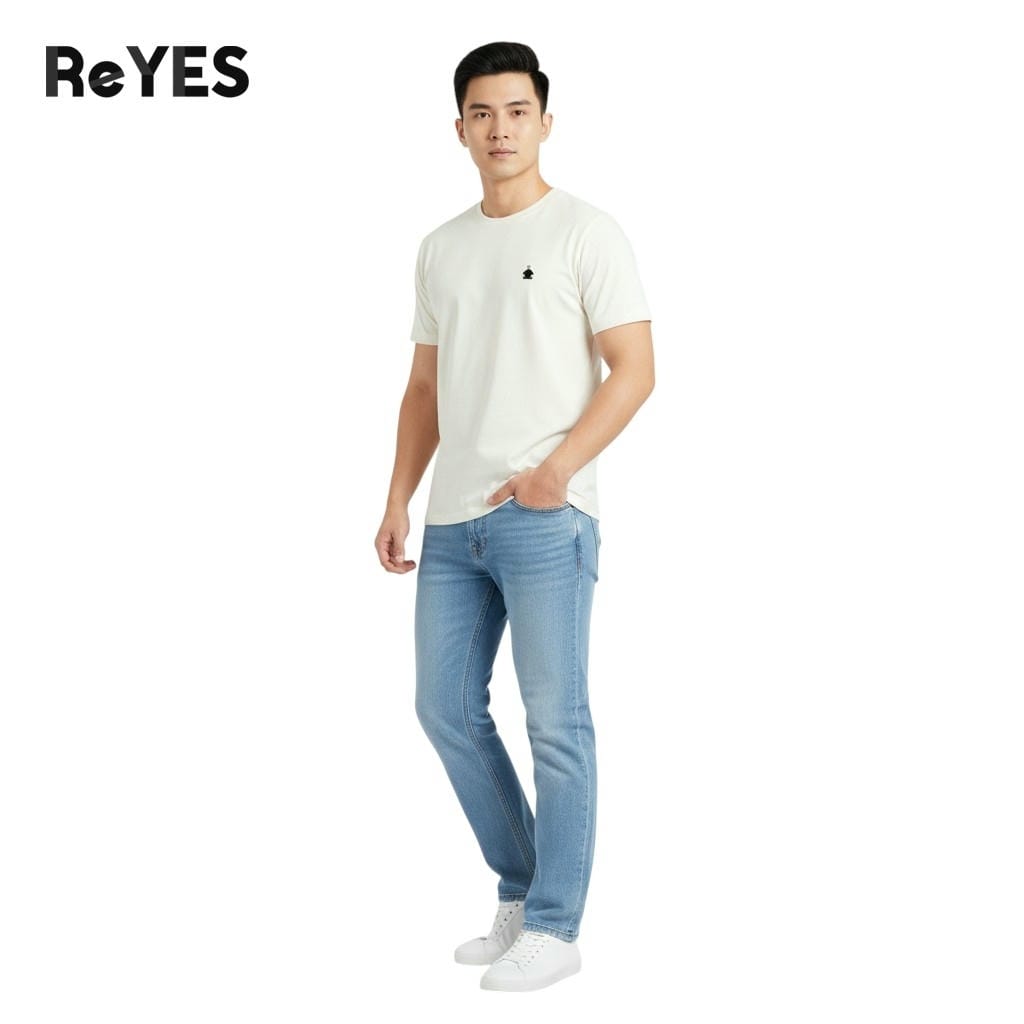 Alternative view of Áo thun nam cổ tròn Big Size Cotton lụa dẻo co giãn 4 chiều form regular basic trơn mát mịn ReYES RTX002