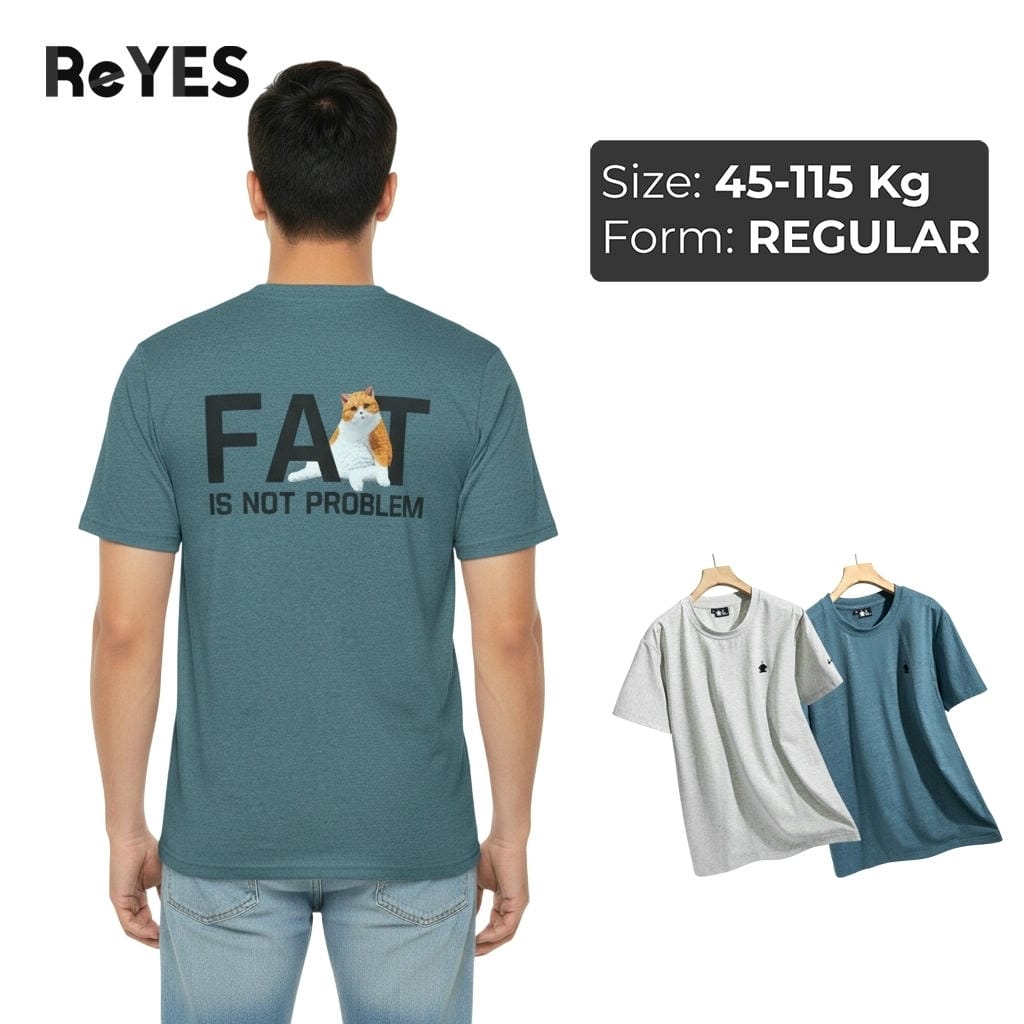 Áo thun nam cổ tròn big size ReYES RTX004 cotton lụa co giãn 4 chiều form regular thoáng mát dễ phối