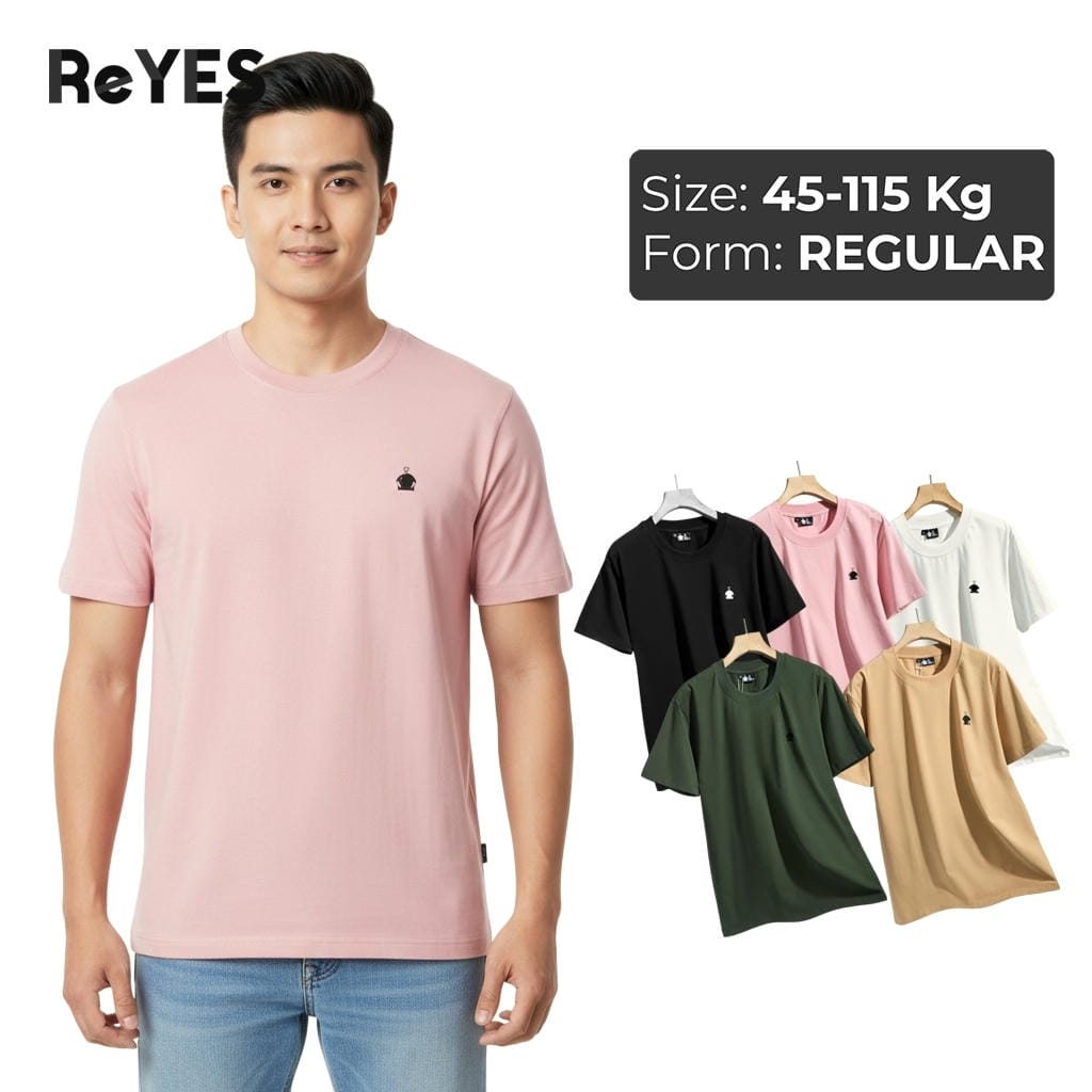 Áo thun nam cổ tròn big size vải cotton lụa co giãn 4 chiều form regular thấm hút mồ hôi ReYES RTX002