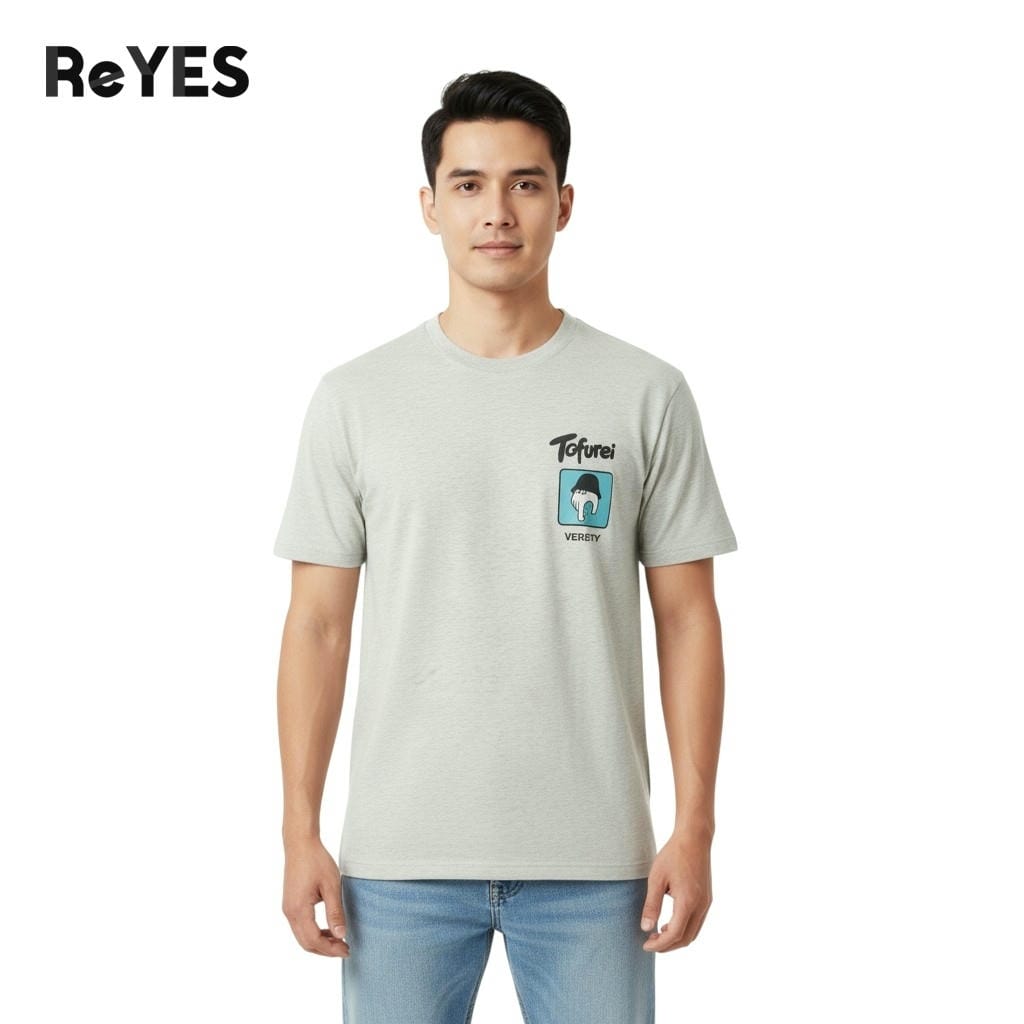 Áo thun nam cổ tròn cotton 100% form regular ReYES RTX018 in hình lưng đi học đi chơi thoáng mát, có size lớn, big size - Ảnh 3