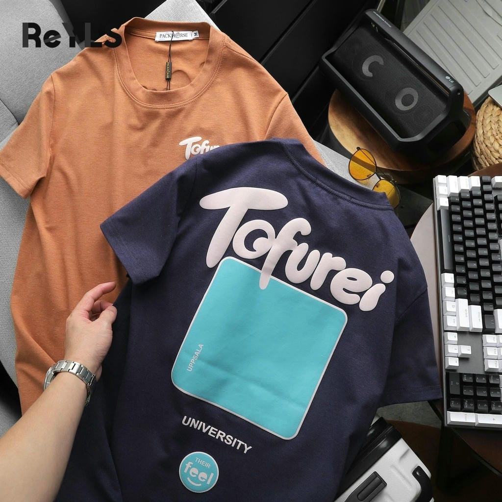 Áo thun nam cổ tròn cotton 100% form regular ReYES RTX018 in hình lưng đi học đi chơi thoáng mát, có size lớn, big size - Ảnh 5