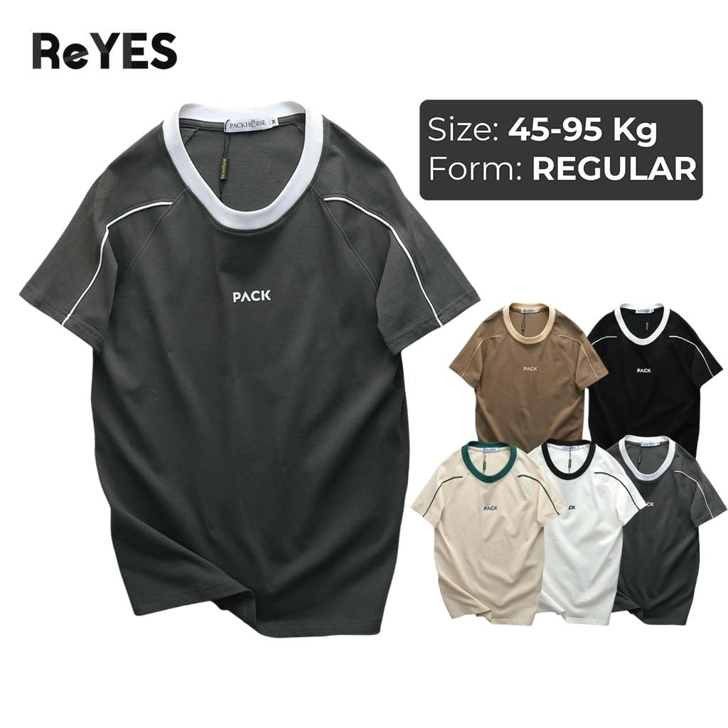 Áo thun nam cổ tròn cotton 100% viền vai form regular basic nhiều màu dễ phối đồ unisex đi học đi chơi ReYES RTX013