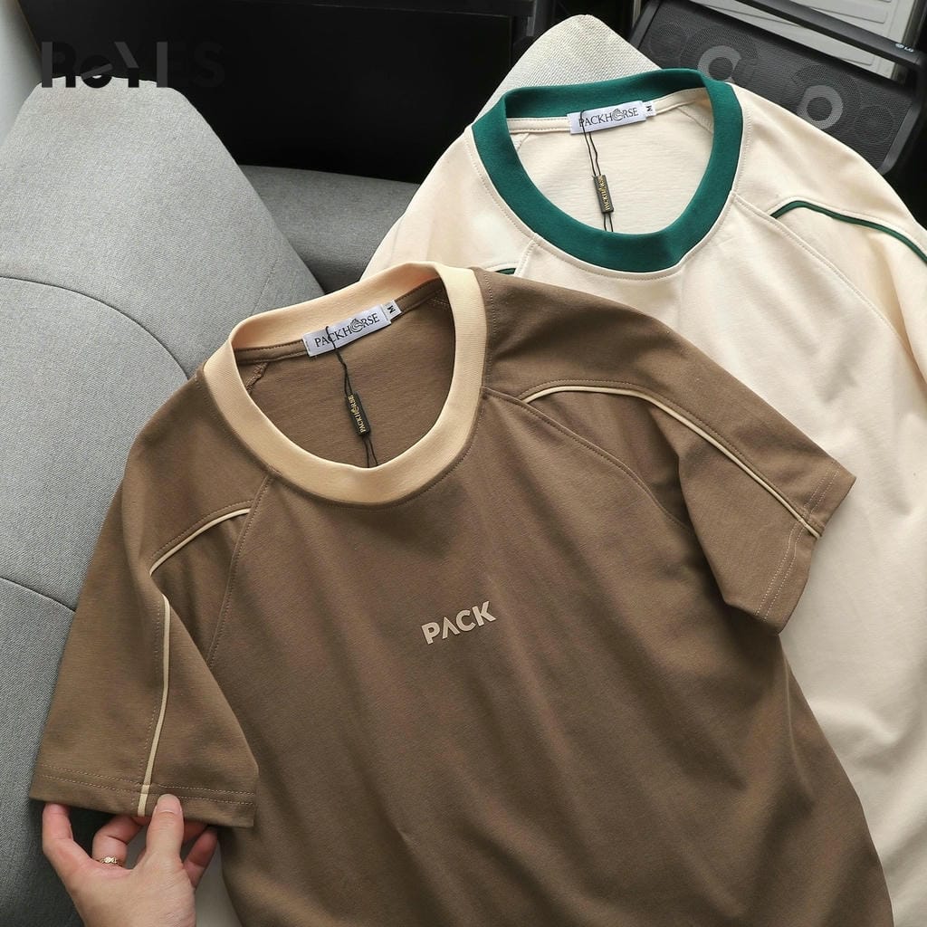 Áo thun nam cổ tròn cotton 100% viền vai form regular basic nhiều màu dễ phối đồ unisex đi học đi chơi ReYES RTX013 - Ảnh 5