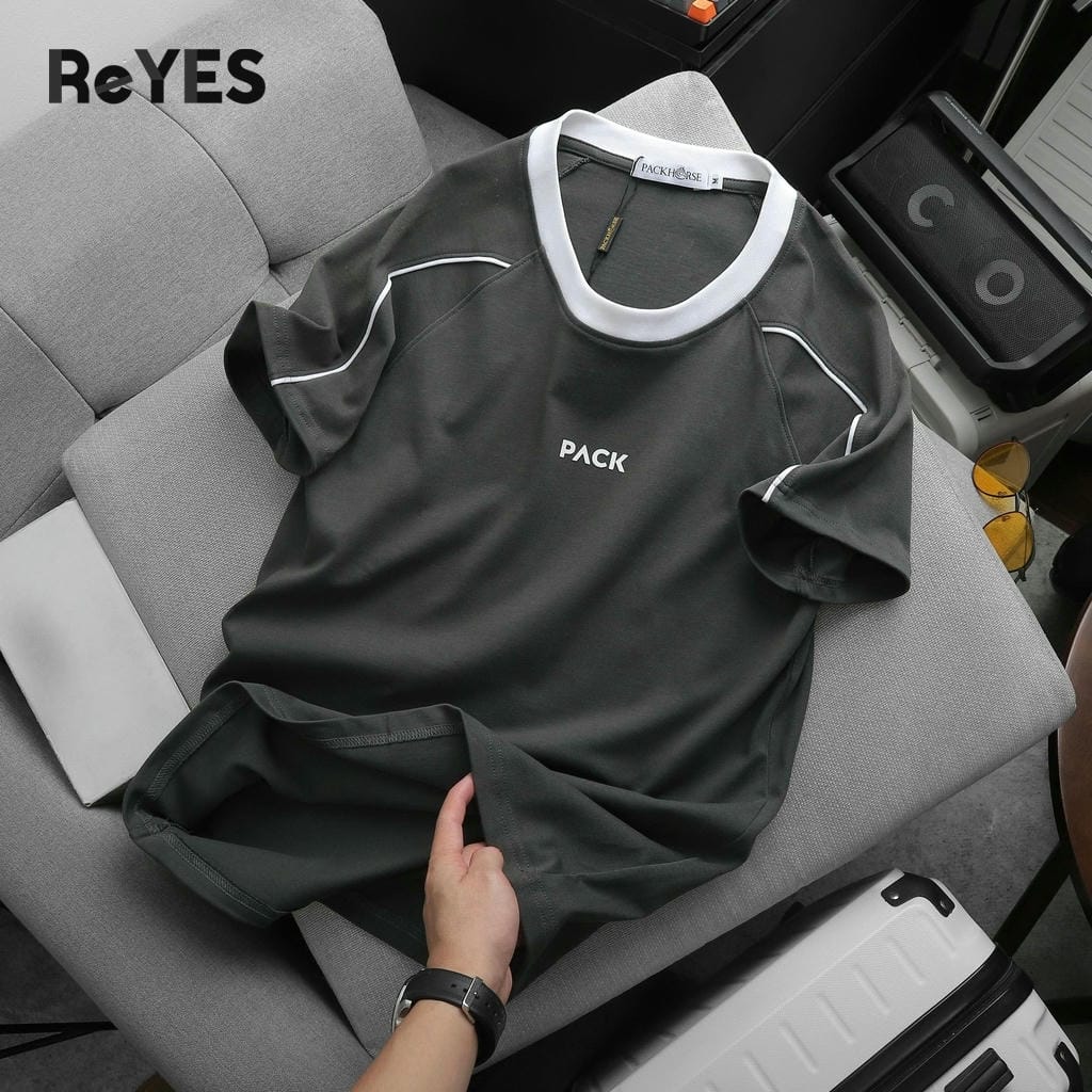 Áo thun nam cổ tròn cotton 100% viền vai form regular basic nhiều màu dễ phối đồ unisex đi học đi chơi ReYES RTX013 - Ảnh 7
