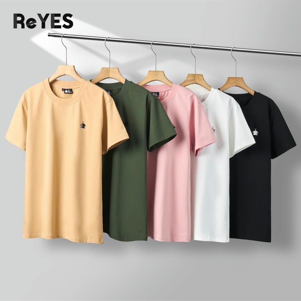 Alternative view of Áo thun nam cổ tròn cotton lụa co giãn 4 chiều form regular trơn basic big size M-4XL ReYES RTX002