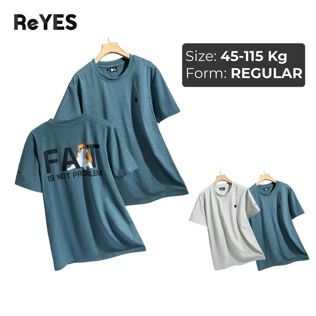 Áo thun nam cổ tròn cotton lụa co giãn 4 chiều ReYES RTX004  form regular trơn basic big size M–4XL