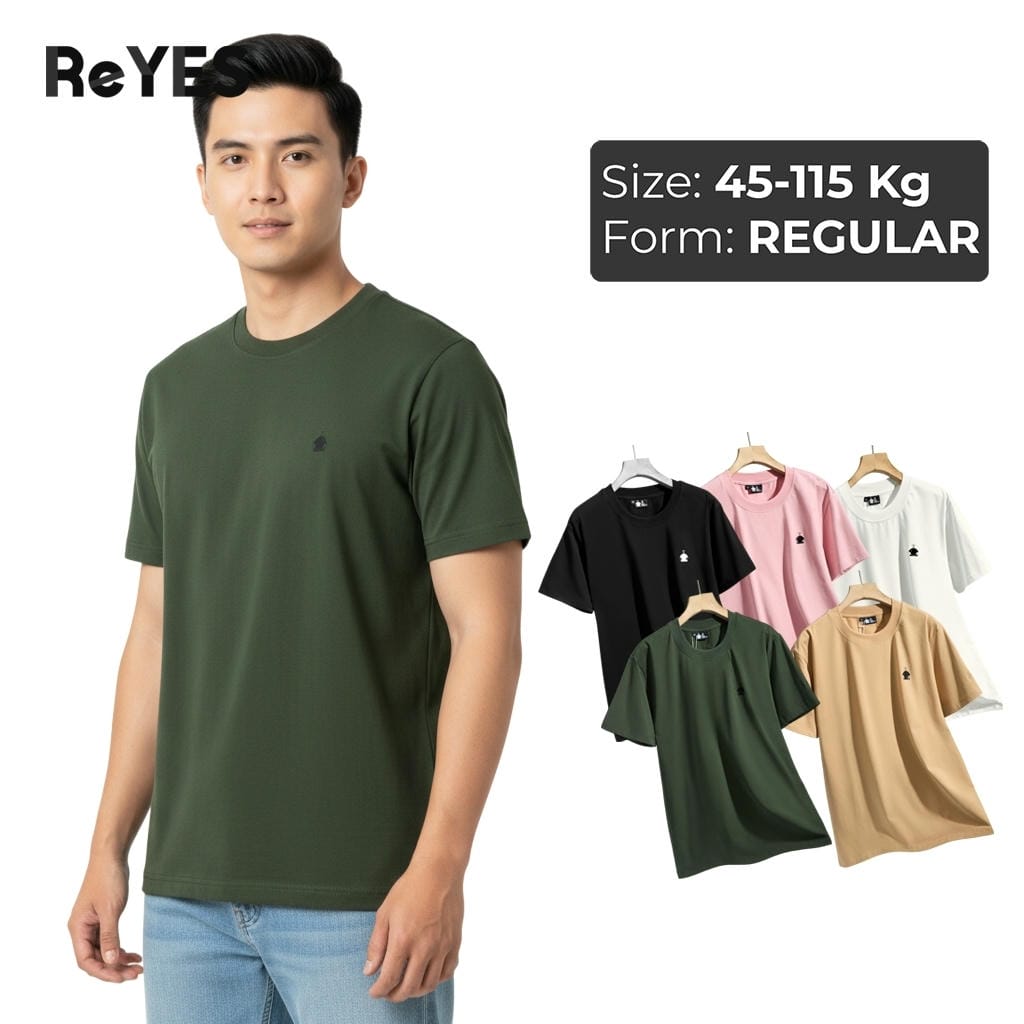 Áo thun nam cổ tròn ngắn tay cao cấp, big size cotton lụa co giãn 4 chiều basic trơn ReYES RTX002