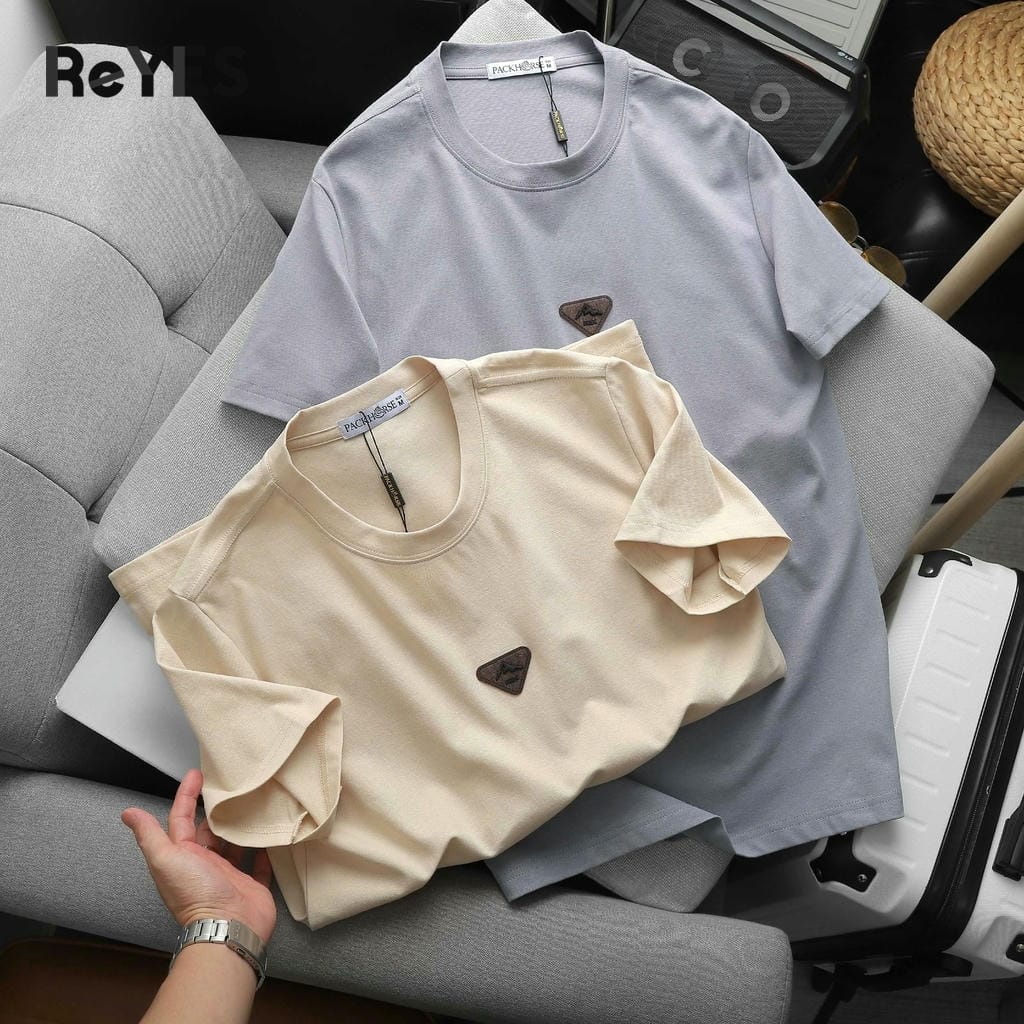Áo thun nam cổ tròn ReYES RTX001 vải cotton cát co giãn 4 chiều, áo phông nam basic form regular, thấm hút mồ hôi - Ảnh 5