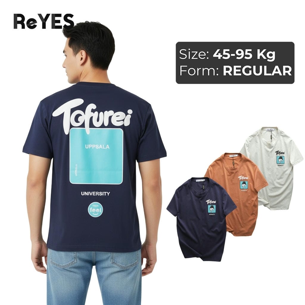 Áo thun nam cổ tròn ReYES RTX018 chất cotton muối 100% thấm hút mồ hôi form regular dễ phối đồ, có size lớn, big size